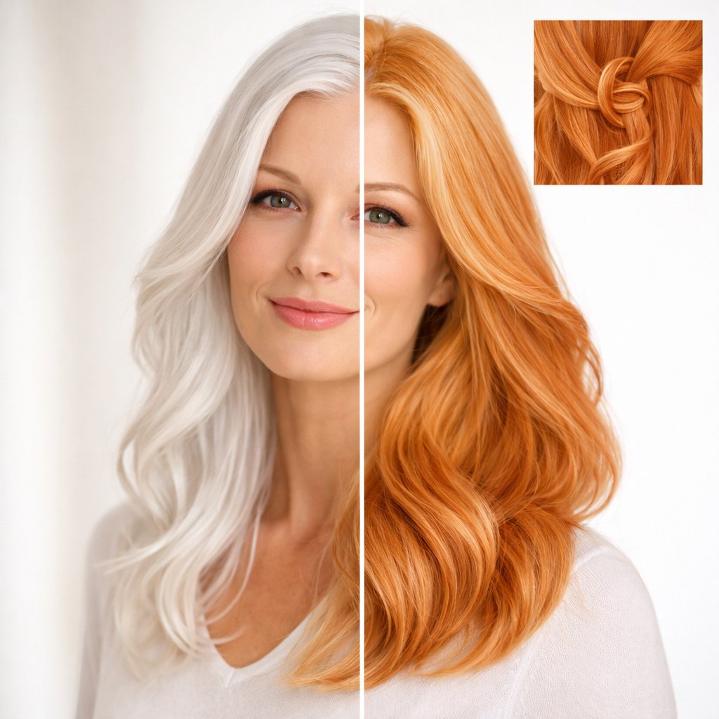 Profi-Pflanzenhaarfarbe SET "warmes helles Kupfer-Blond - warm tizian blond"