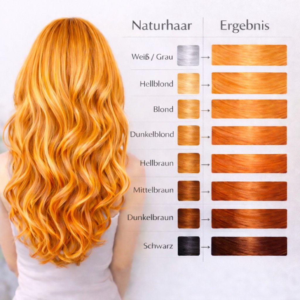 Profi-Pflanzenhaarfarbe "warmes helles Kupfer-Blond - warm tizian blond" 90g Nachfüllpack