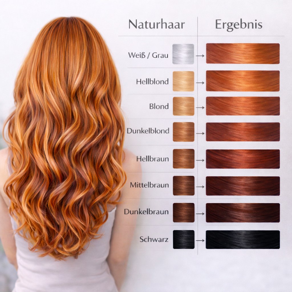 Profi-Pflanzenhaarfarbe warmes Kupfer-Rot "warm tizian red" 90g Nachfüllpack