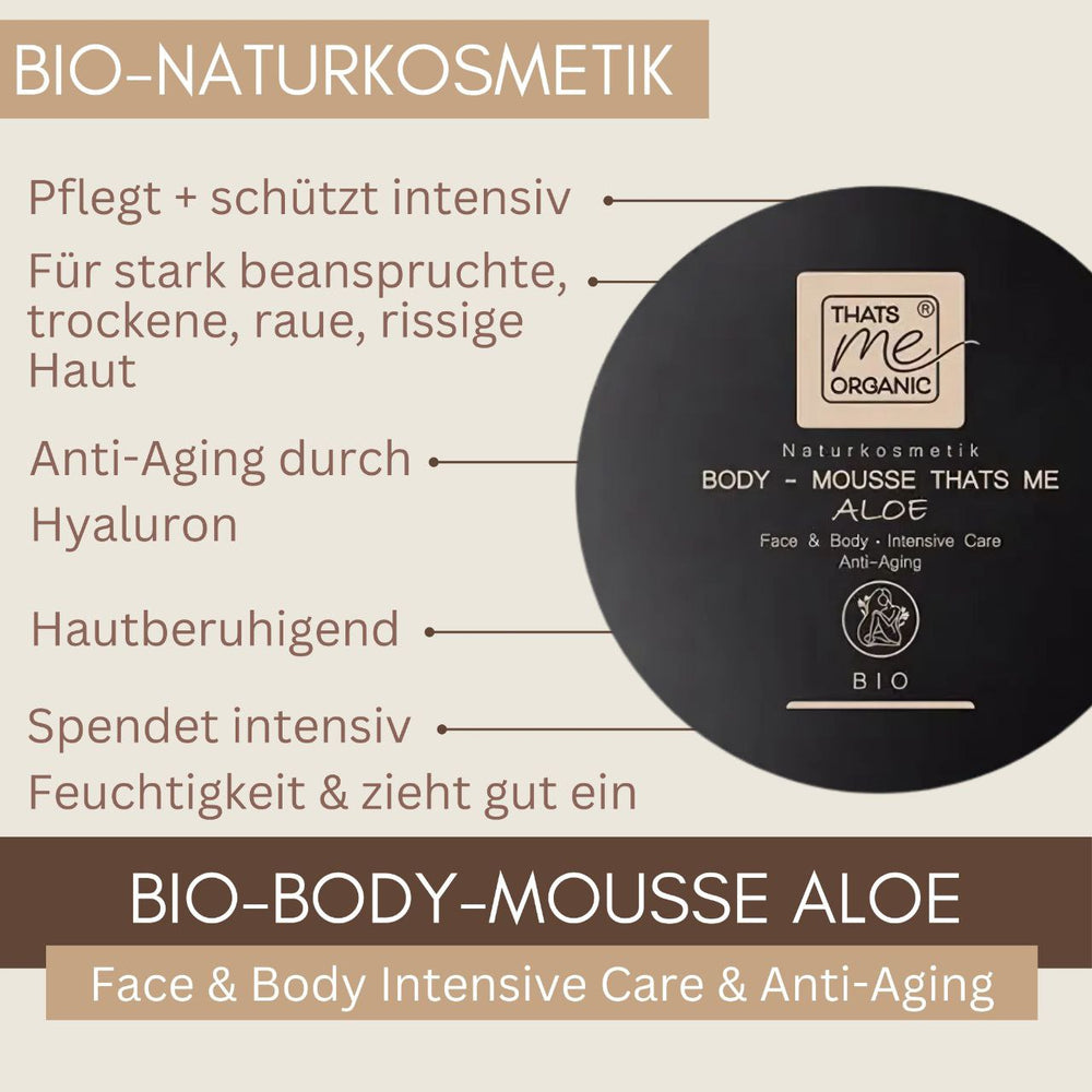 BIO-Body-Mousse Aloe - Face & Body Intensive Care & Anti-Aging 200ml Naturkosmetik