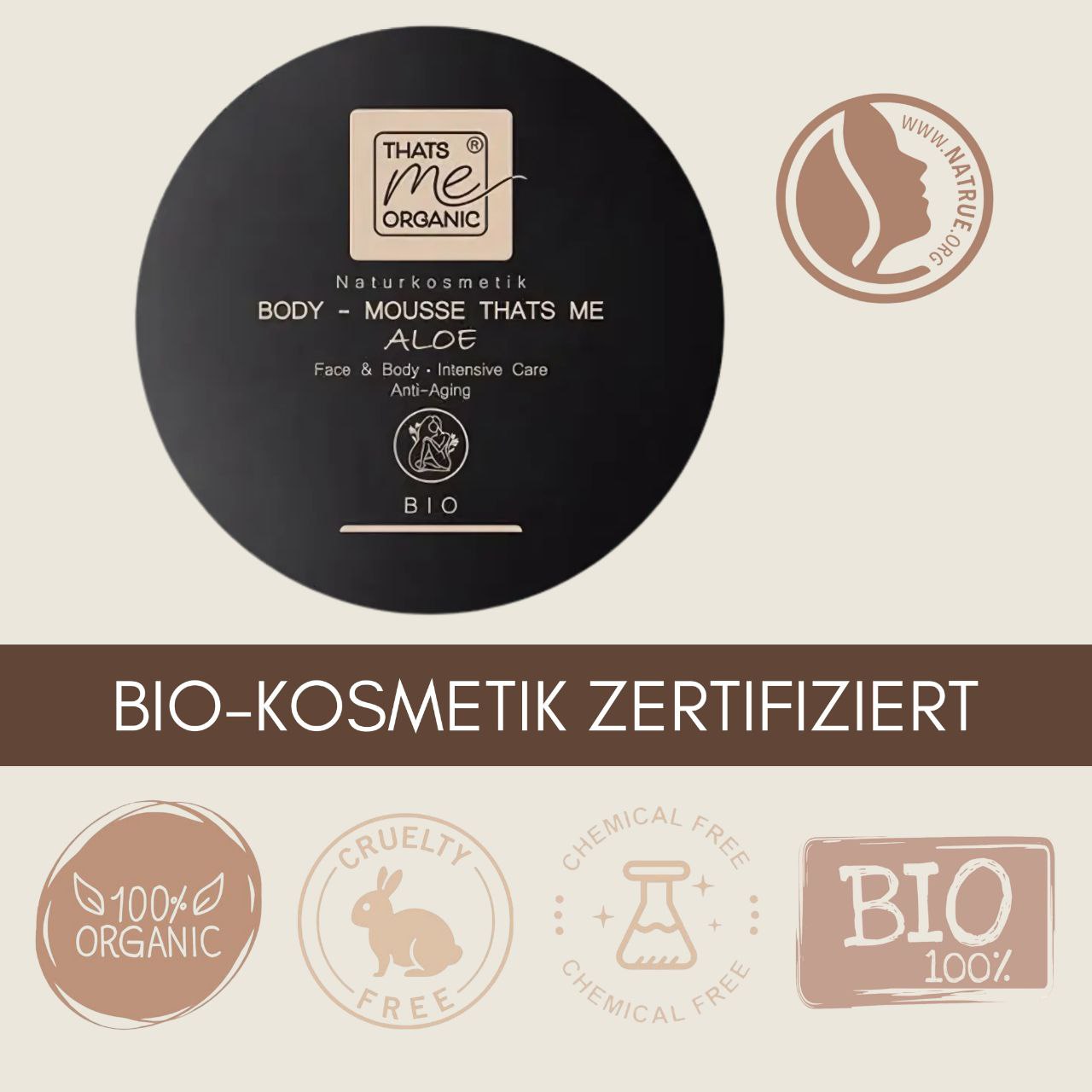 ORGANIC Body Mousse Aloe - Face &amp; Body Intensive Care &amp; Anti-Aging 200ml natural cosmetics