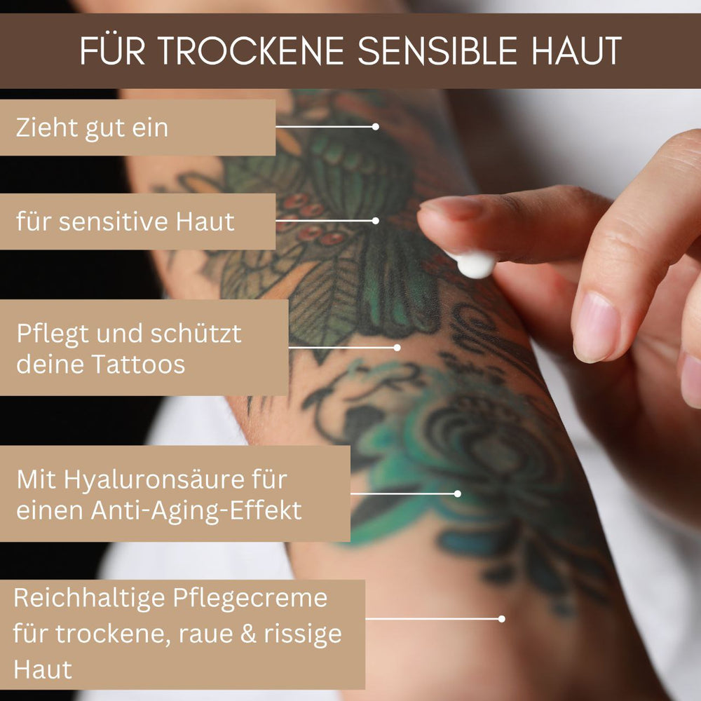 BIO-Body + Tattoo-Mousse sensitive Körperbutter Aloe mit Hyaluron 200ml Naturkosmetik