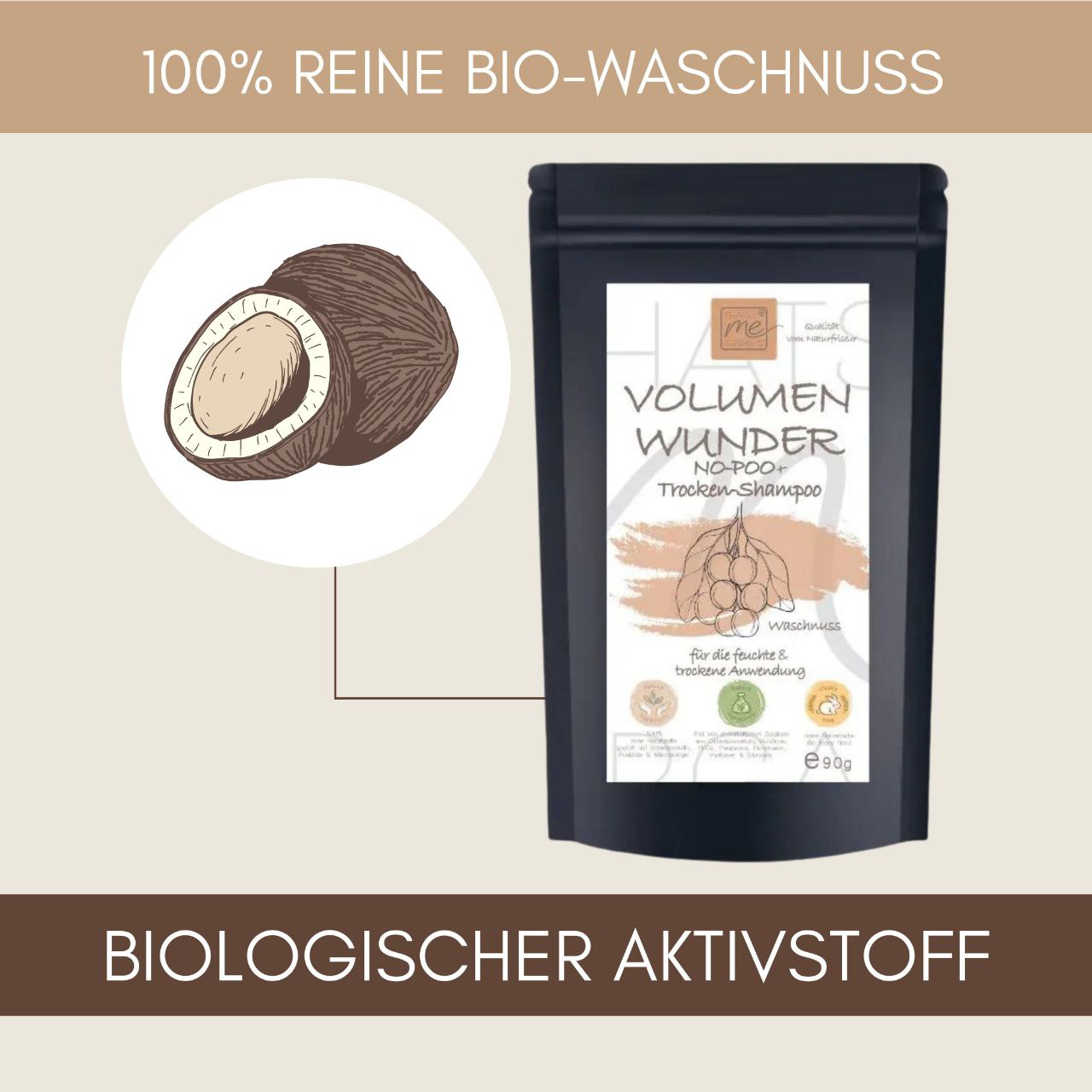 ORGANIC Volume Miracle - No Poo &amp; Dry Shampoo 2 in 1 90g