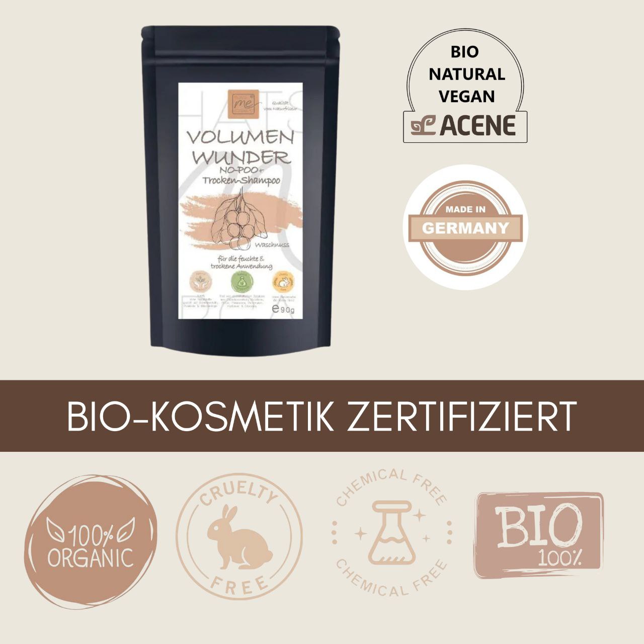 ORGANIC Volume Miracle - No Poo &amp; Dry Shampoo 2 in 1 90g