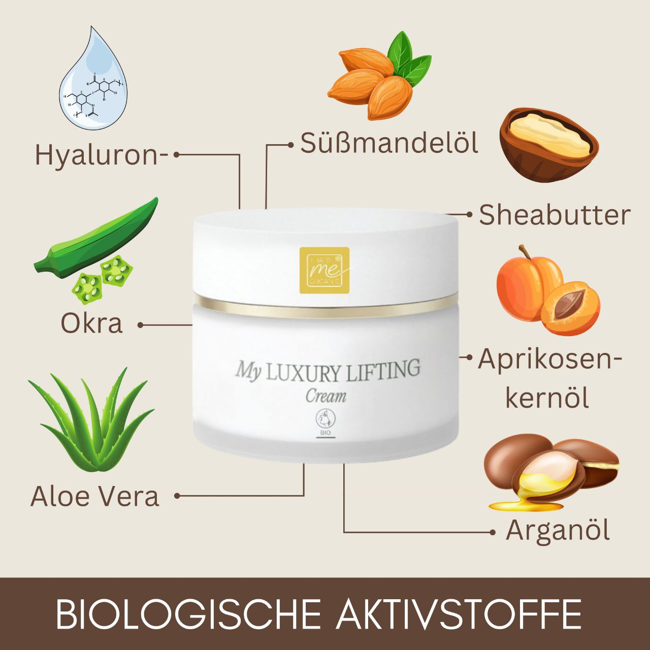 NEU: My Luxury Lifting Cream 50ml Botolinumfrei zert. Bio-Naturkosmetik