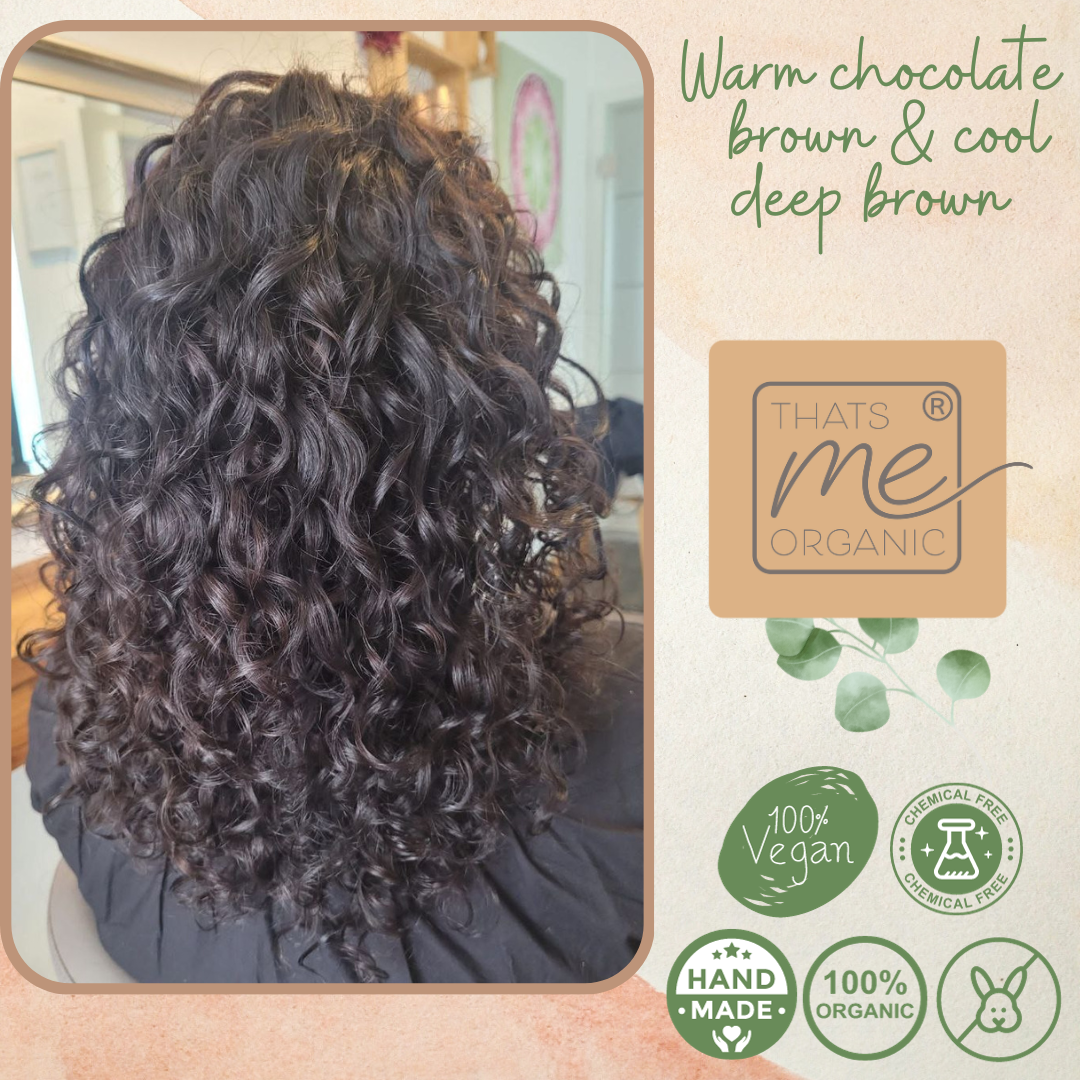 Professional plant hair color warm chocolate brown "warm chocolate brown" 90g refill pack