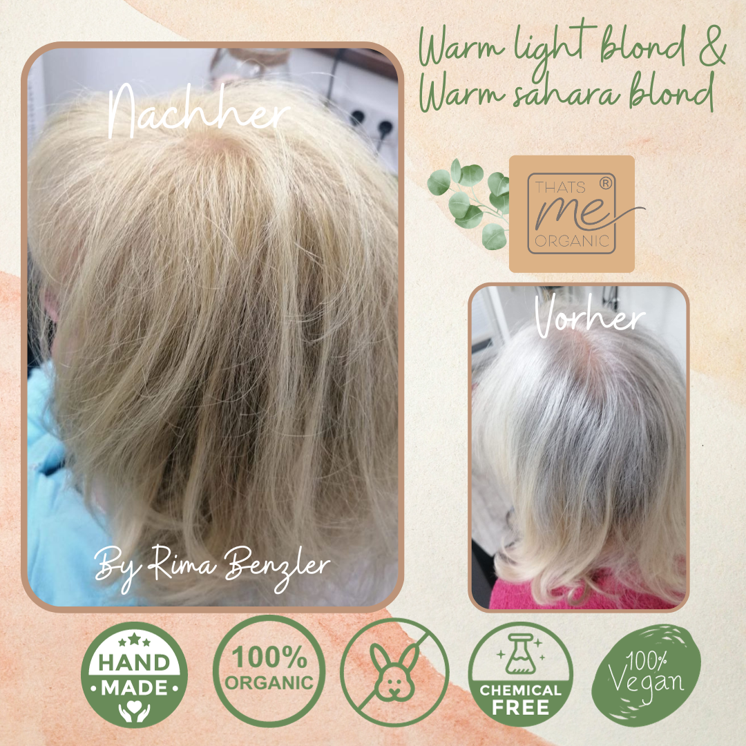 Professional plant hair color warm light blonde “warm light blonde” 90g refill pack