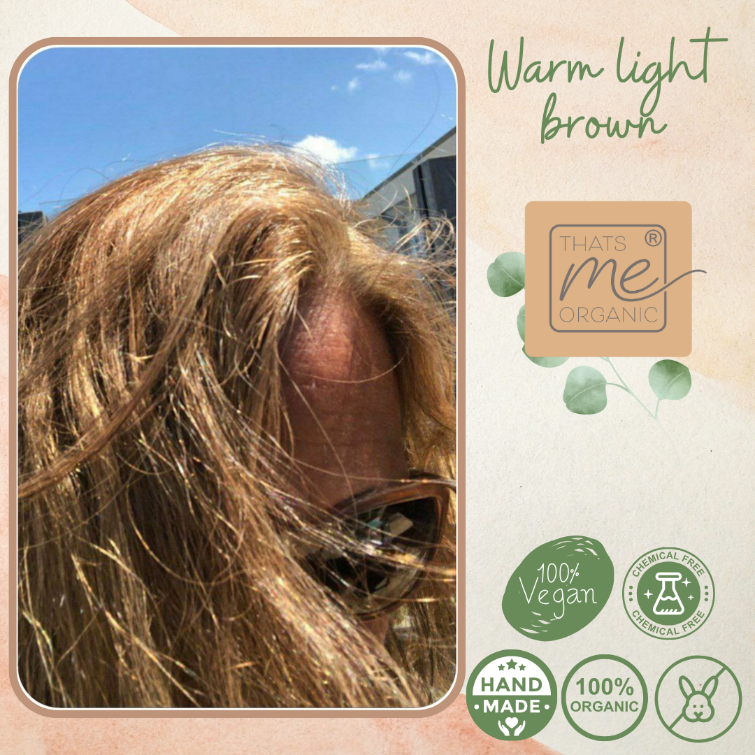 Professional plant hair color warm light brown "warm light brown" 90g refill pack 