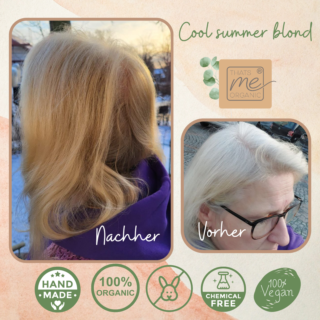 Professional plant hair color cool summer blonde "cool summer blonde in 2-steps" 2x 90g refill packs 