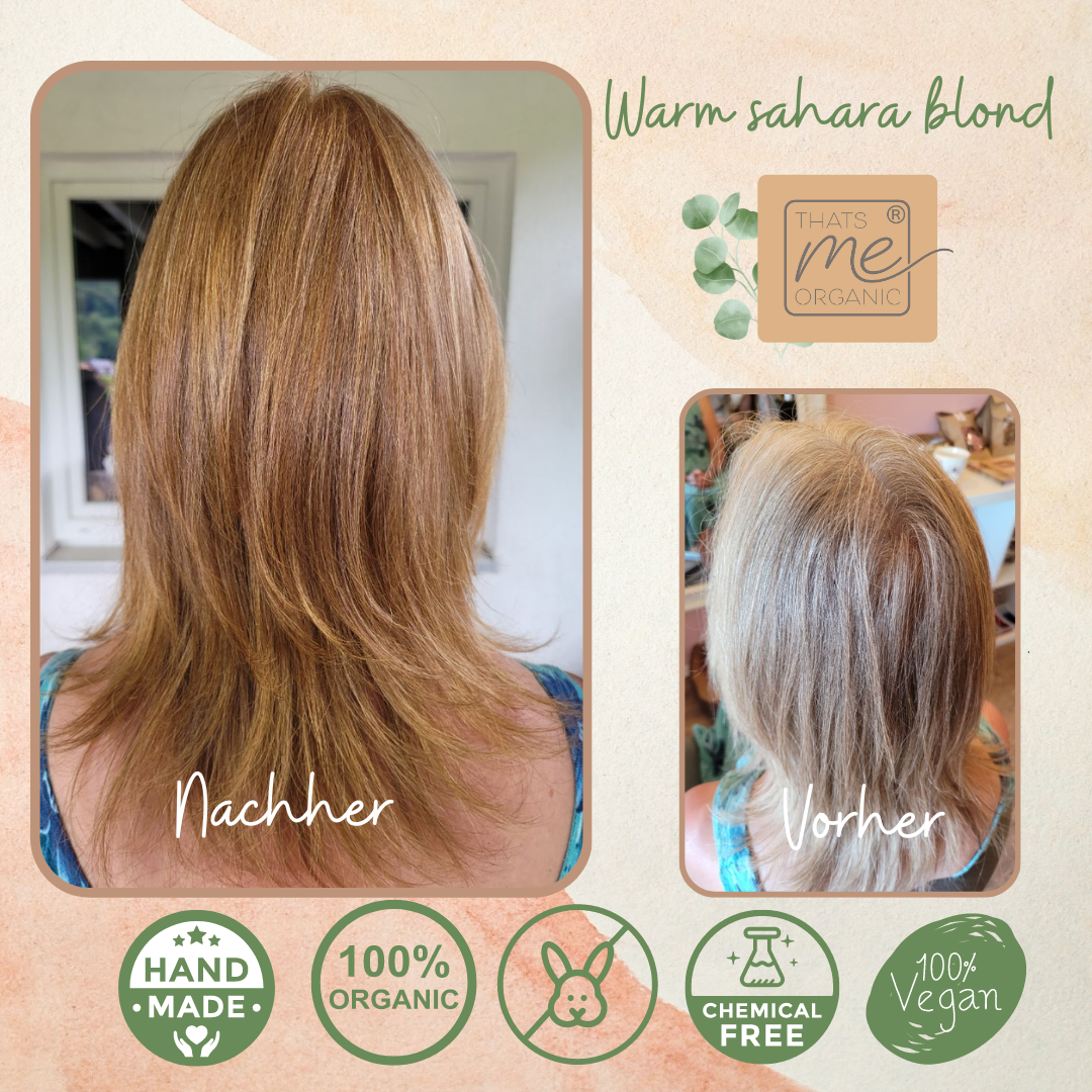 Professional plant hair color warm Sahara blonde "warm Sahara blonde" 90g refill pack