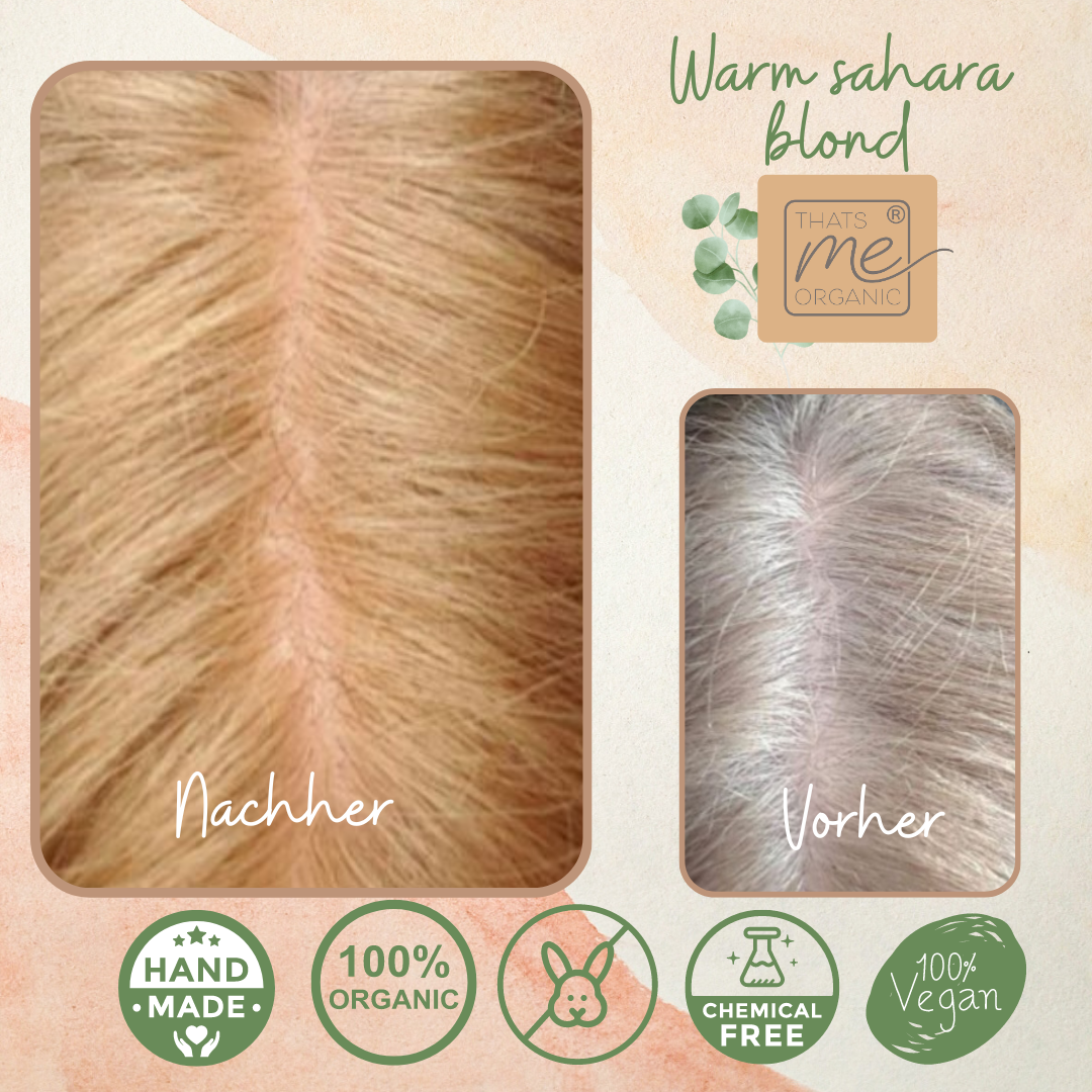 Profi-Pflanzenhaarfarbe warmes Sahara-Blond "warm sahara blond" 90g Nachfüllpack