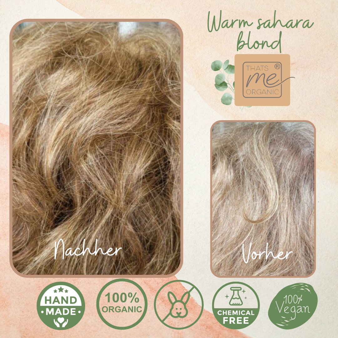 SET tintura vegetale professionale per capelli biondo caldo Sahara "biondo caldo Sahara" 
