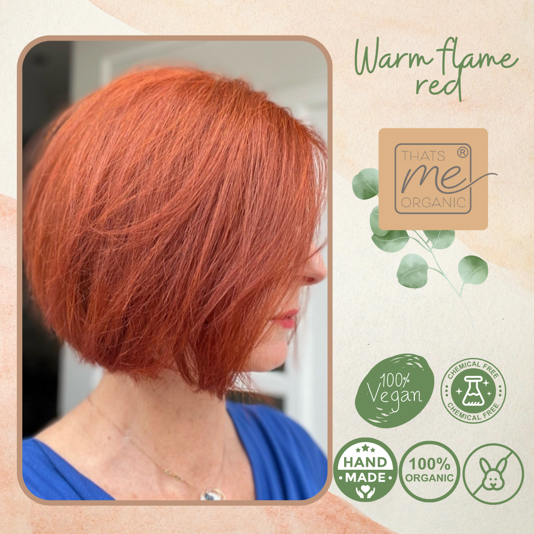 Professional plant hair color SET “warm flame red” 