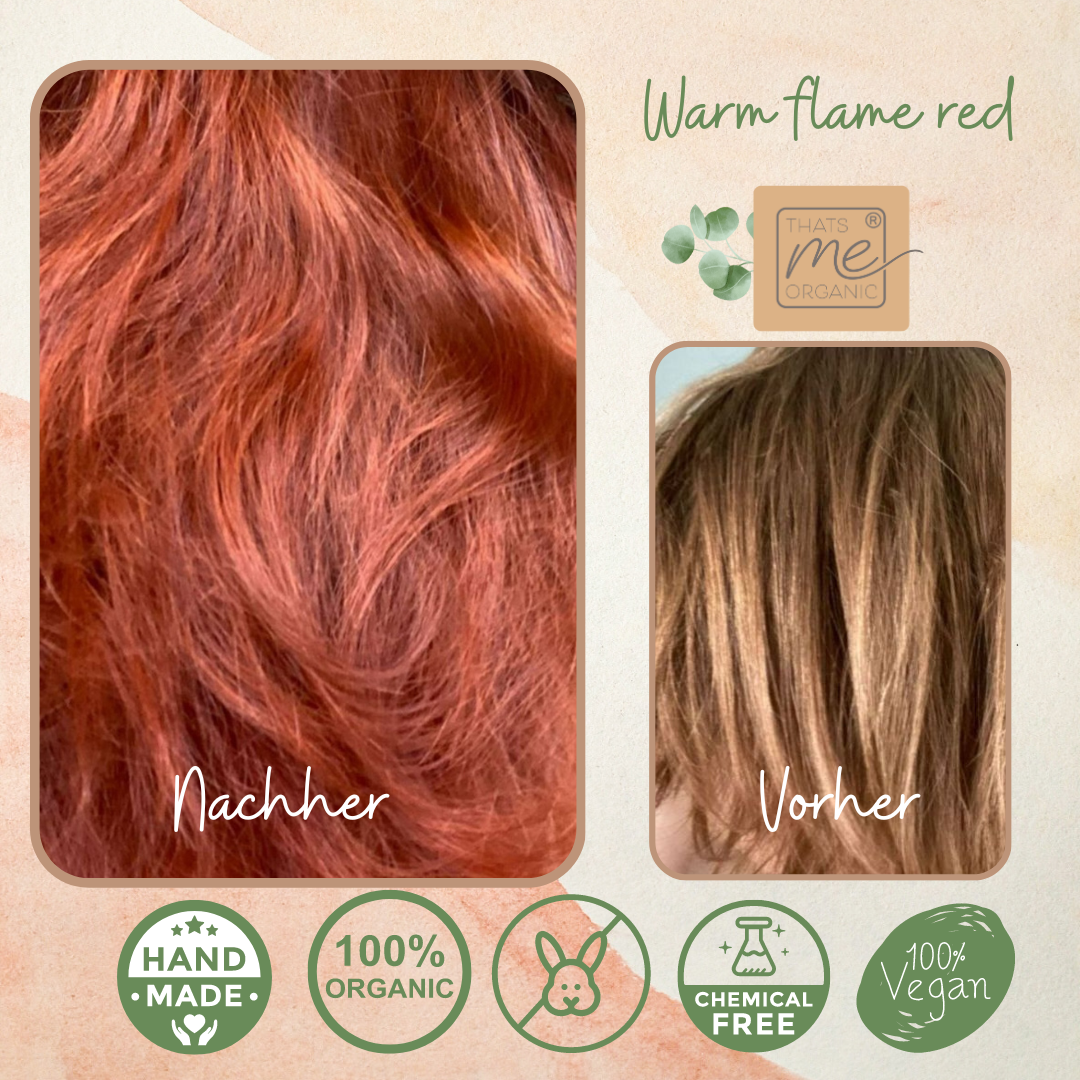 SET tinte vegetali professionali “rosso fiamma caldo” 