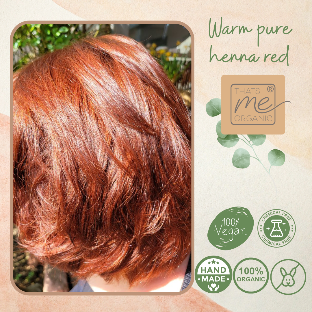 Tintura vegetale professionale per capelli "Henné puro rosso caldo - Hennè puro rosso caldo" confezione di ricarica da 90 g