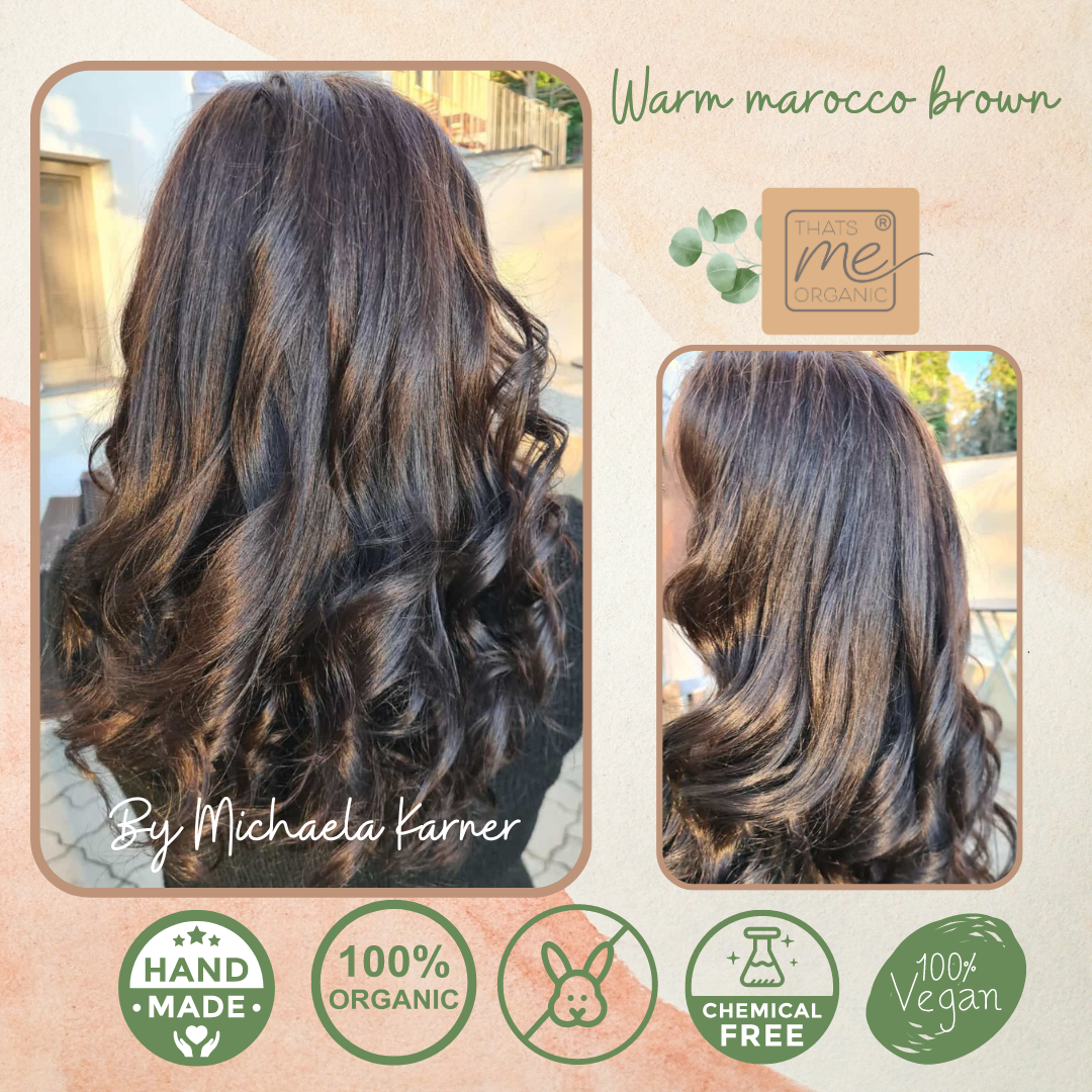 Professional plant hair color SET warm Morocco brown "warm Morocco brown"