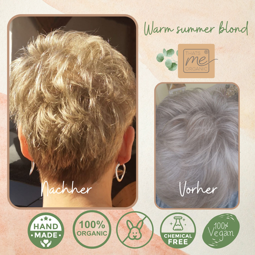 Professional plant hair color SET warm summer blonde "warm summer blonde" - without red content