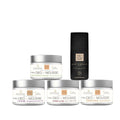 Fünf Tiegel und eine schwarze Flasche Thats me Organic® Deo-Mousse in verschiedenen Duftnoten auf weißem Hintergrund. Dieses Bio-Deo schützt wirksam und pflegt sanft - ideal für alle, die natürliche Deodorants bevorzugen.