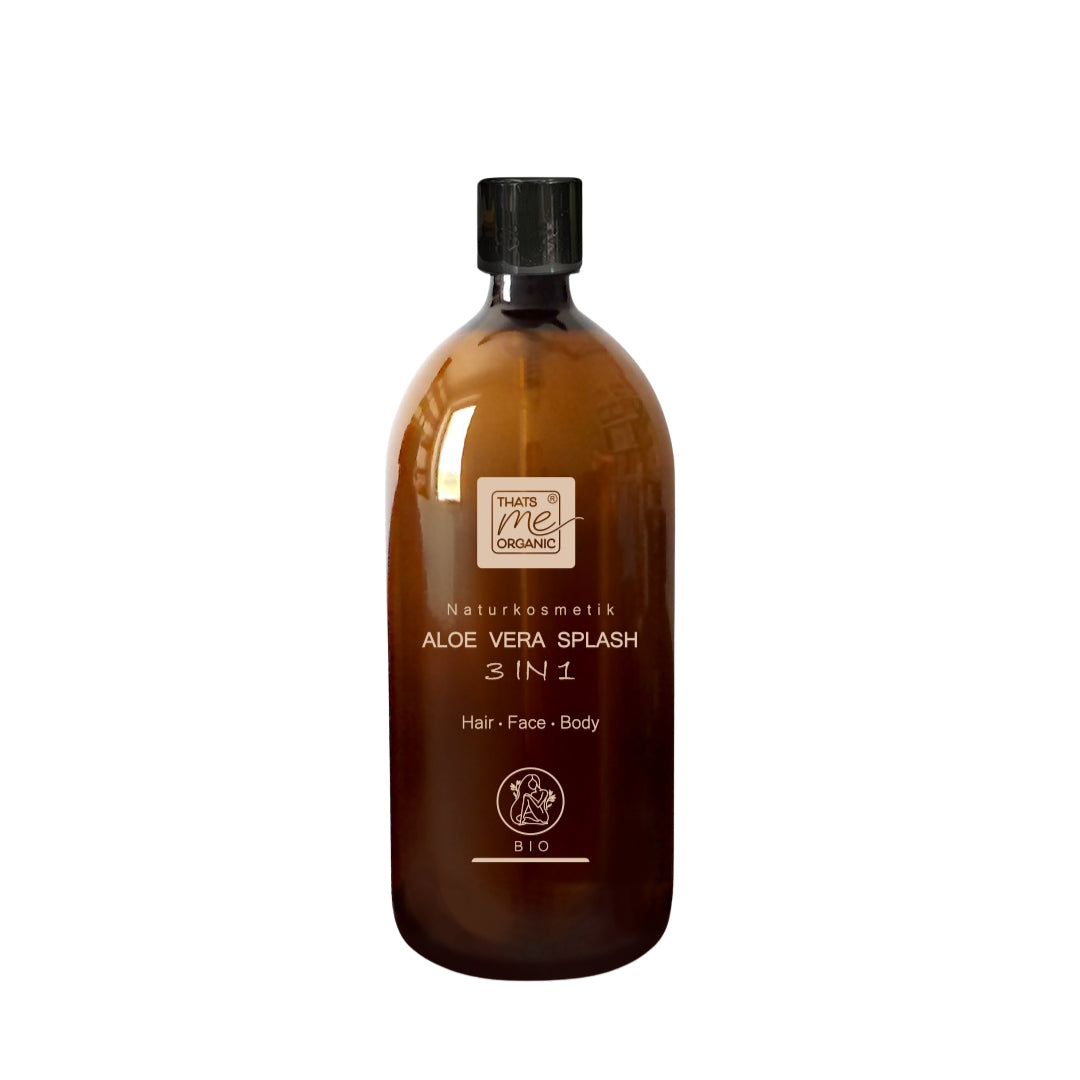aloe vera 1 liter Bio Aloe Vera Splash 3in1 – Feuchtigkeit für Haut & Haar