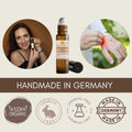 Per Hand in Deutschland produzierter Bio Anti Mücken Roll-On mit natürlichen ätherischen Bio-Ölen.
