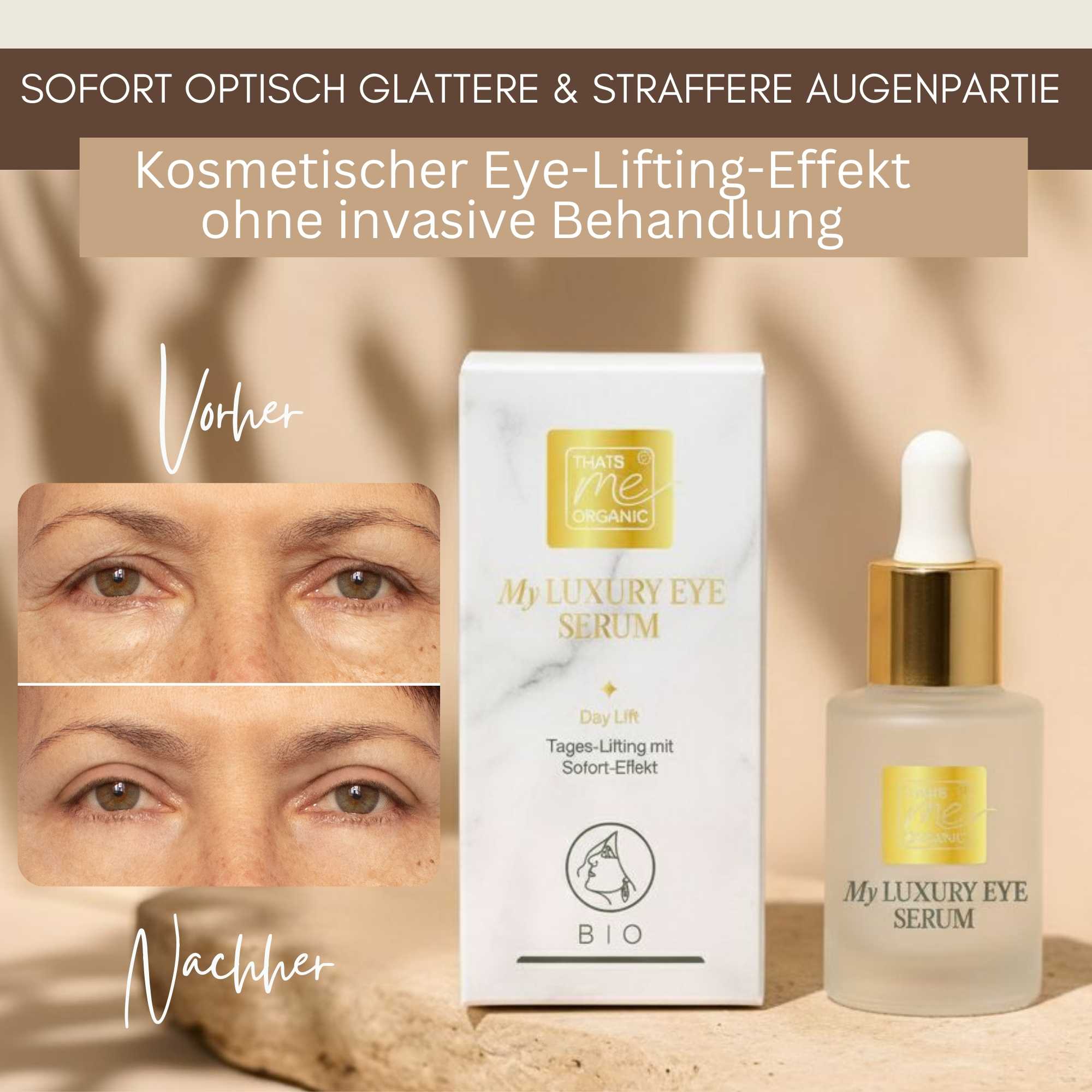 Optisch glättende Tagespflege für die Augenpartie mit My Luxury Eye Serum