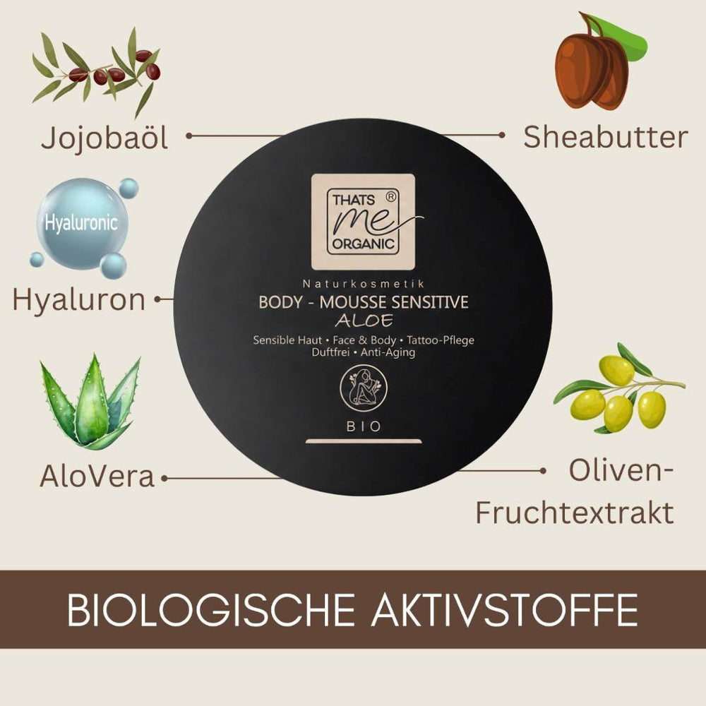 BIO Body-Mousse Sensitive Aloe mit Hyaluron – für sensible & trockene Haut
