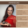 Anwendung des Bio Lidschattens Metallic Copper Brown am Model für natürliche Farbverläufe und weiche Übergänge