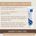 BIO Hairstyling Gel – feuchtigkeitsspendendes Naturkosmetik Styling für Volumen, Struktur, flexiblen Halt und natürliche Frisuren.