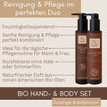Bio Hand and Body Set Aloe mit Duschgel und Bodylotion für die tägliche Pflege von Körper und Haut.