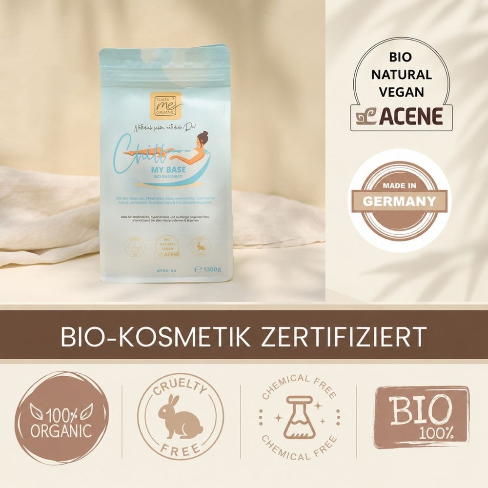 Chill My Base Bio-Basenbad 1300 g – bio-zertifizierte, vegane Naturkosmetik Made in Germany