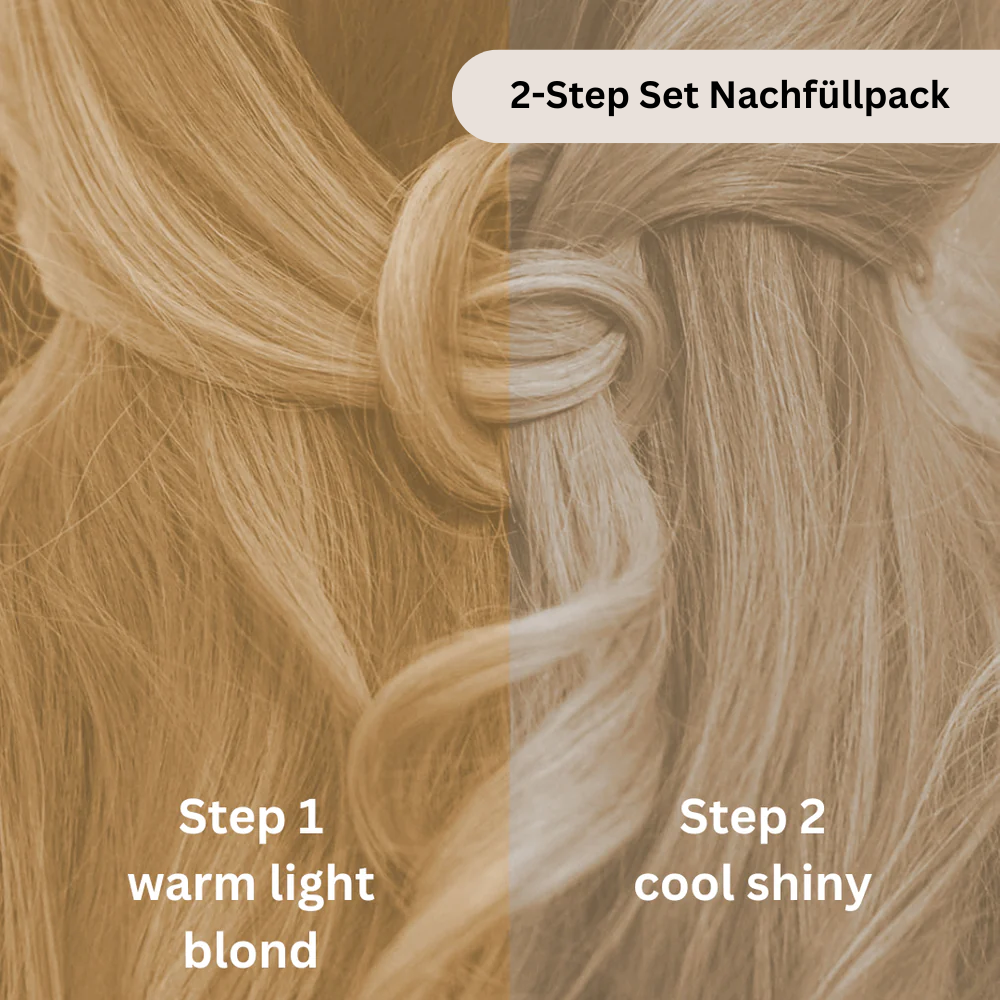 Professional plant hair color cool light blonde "cool light blonde in 2-steps" 2x 90g refill packs