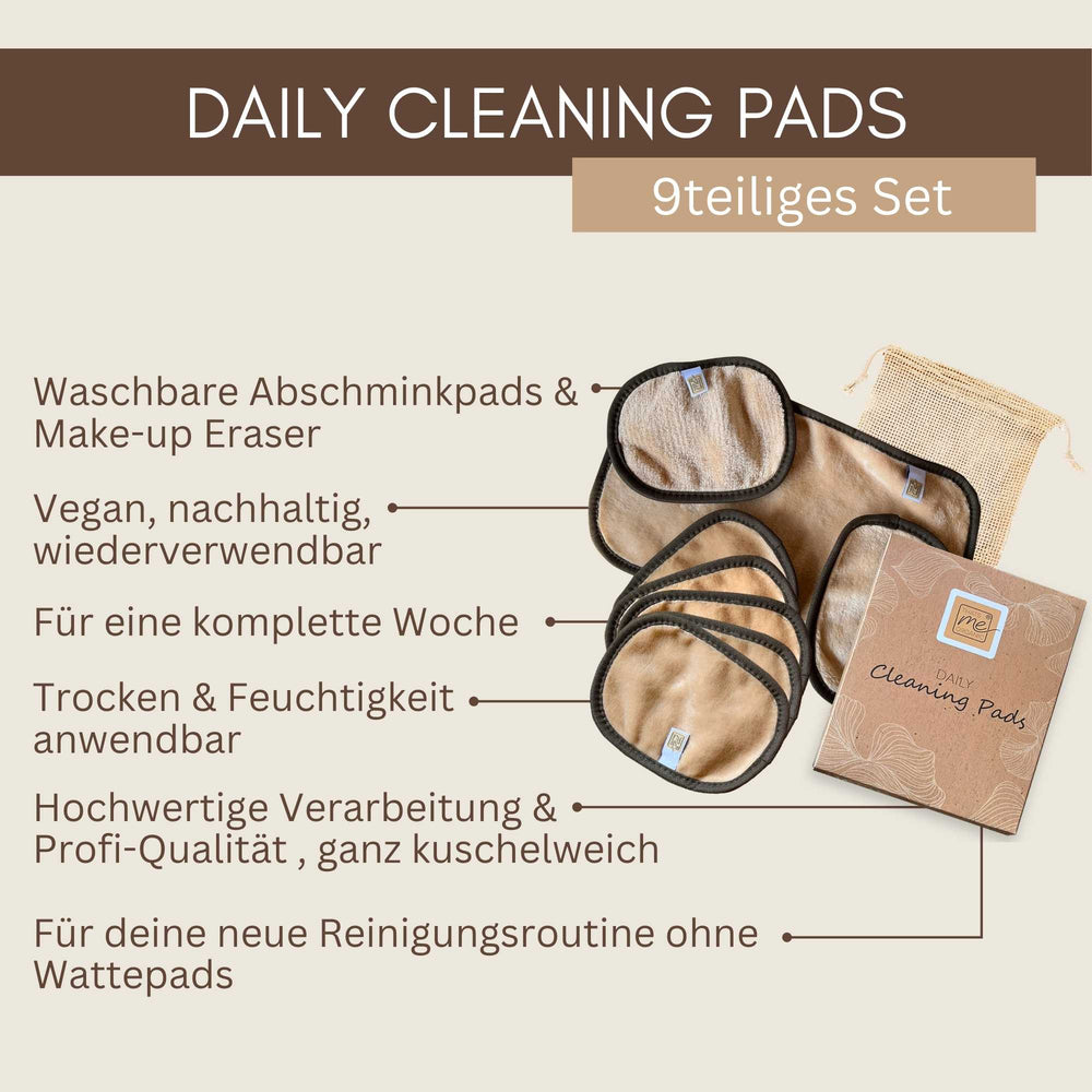 Luxury Daily Cleaning Set | Wiederverwendbare Abschminkpads (9-teilig)