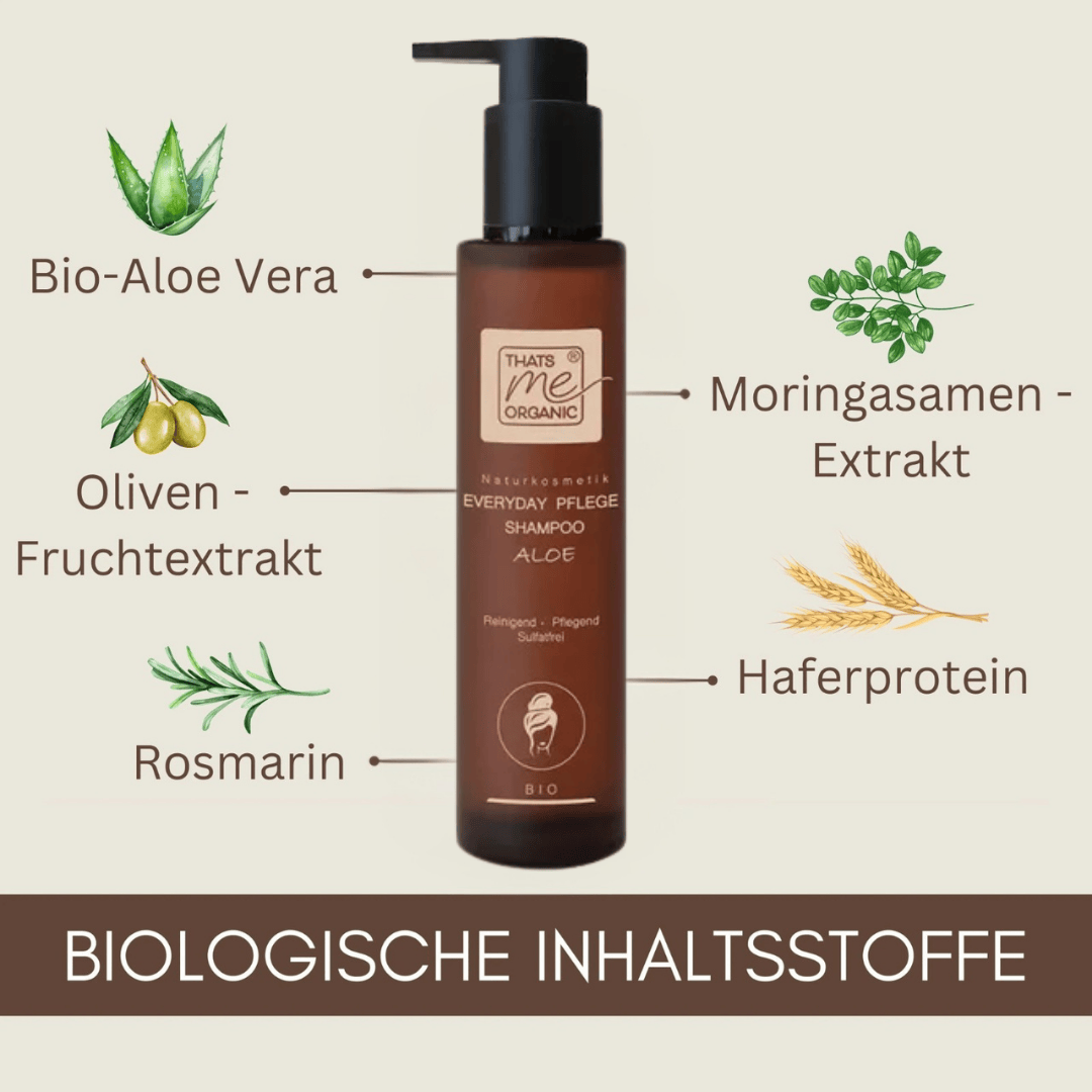 BIO-Pflege-Shampoo "everyday" Aloe 200ml Naturkosmetik sulfatfrei