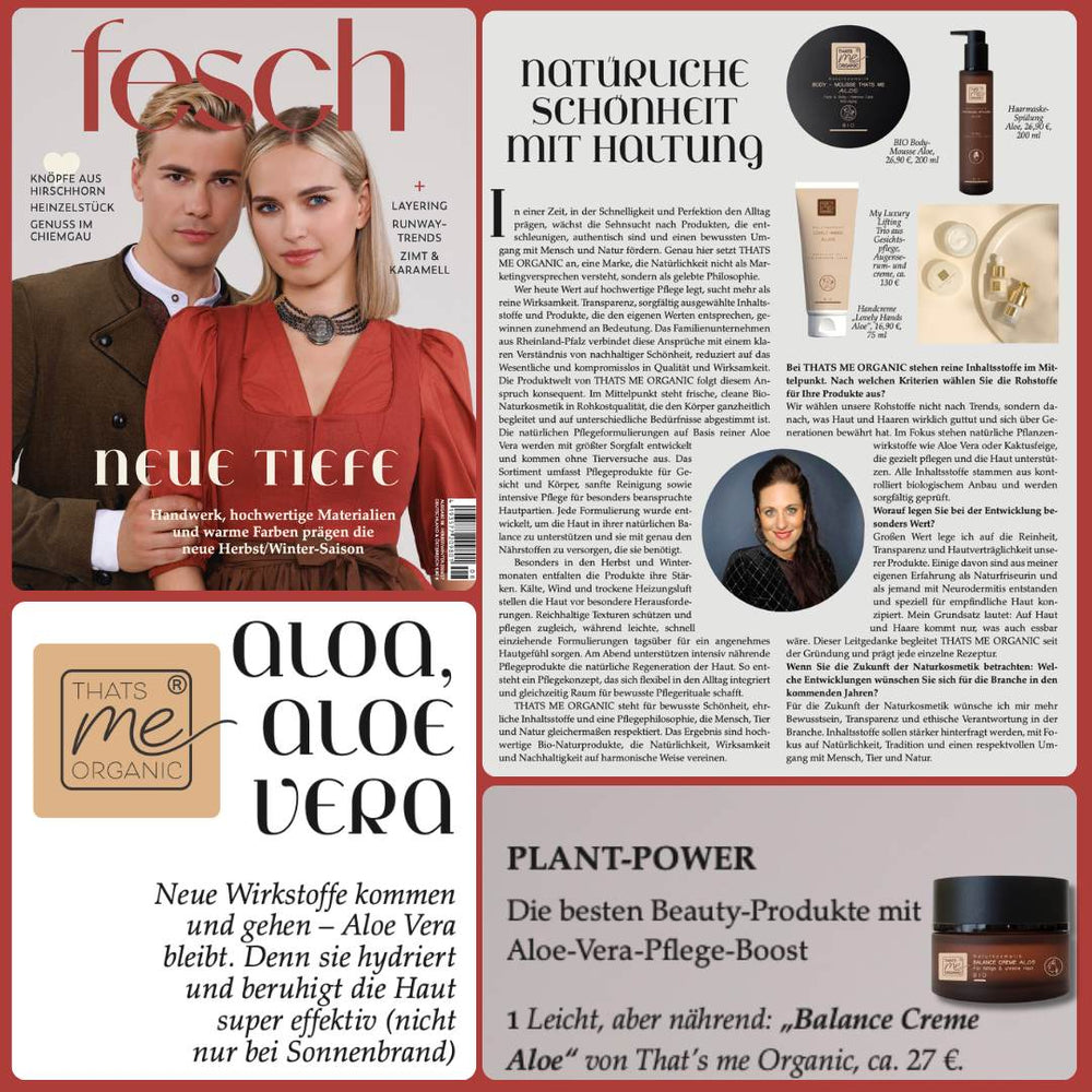 Wir sind im aktuellen Fesch-Magazin mit der Balance-Creme