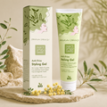 Unser neues anti Frizz Gel auf einem wunderschönen Hintergrund