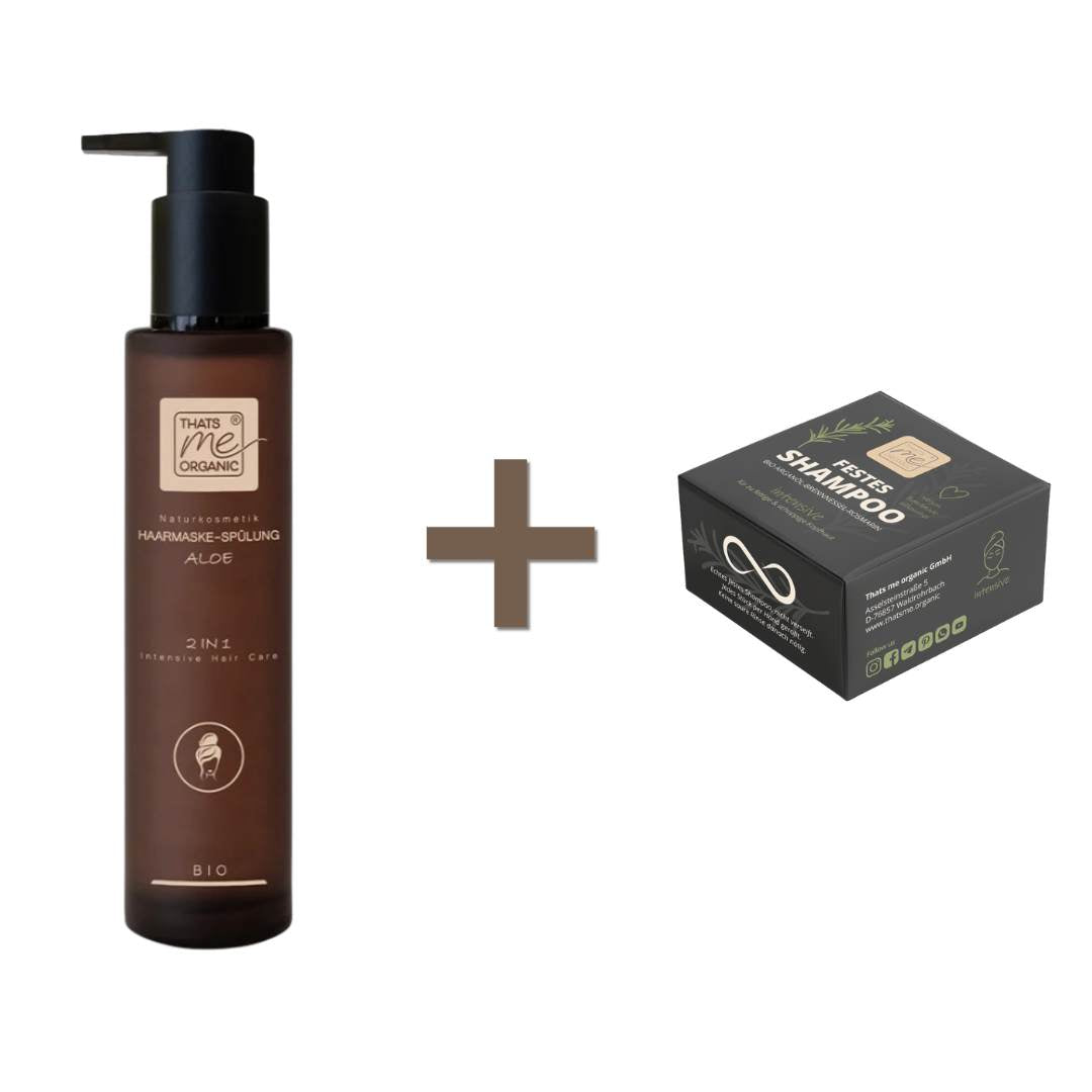 Haarpflege Duo – BIO-Haarmaske + Shampoo nach Wahl