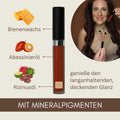 Bio Lipgloss Shiny Sienna mit Bienenwachs, Abessinieröl, Rizinusöl und hochwertigen Mineralpigmenten