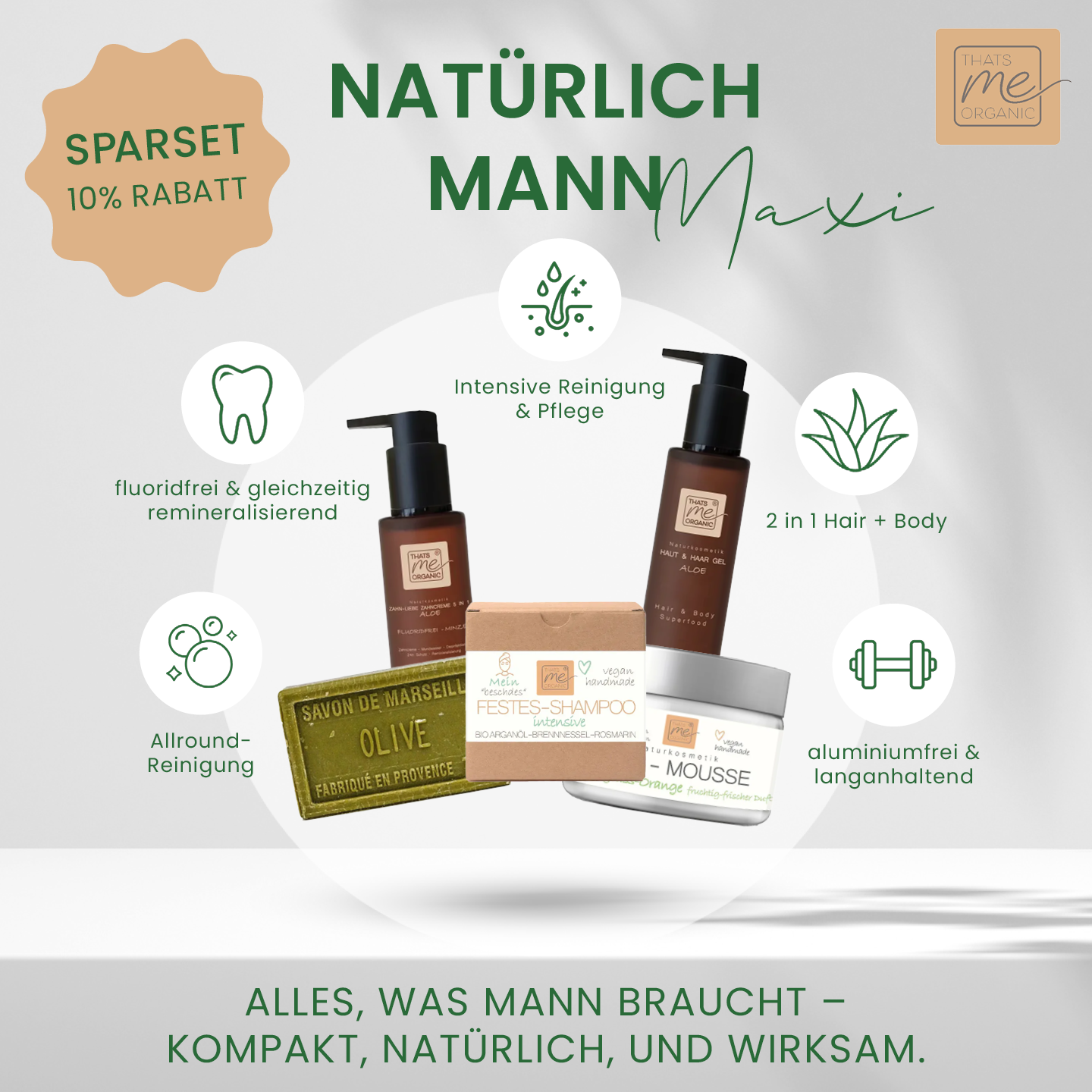 Natürlich Mann Maxi - unser Männer Set für den naturbewussten Mann