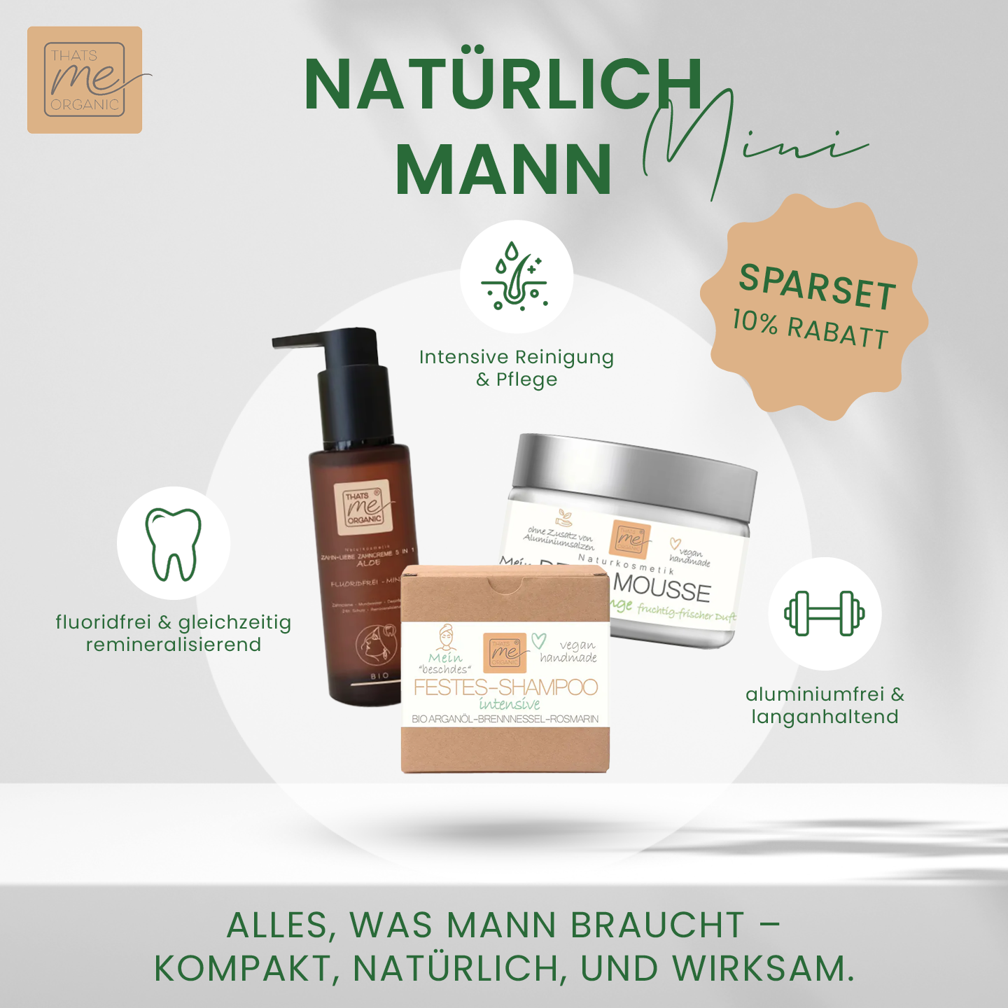 Natürlich Mann Mini - unser Männer Set für den naturbewussten Mann