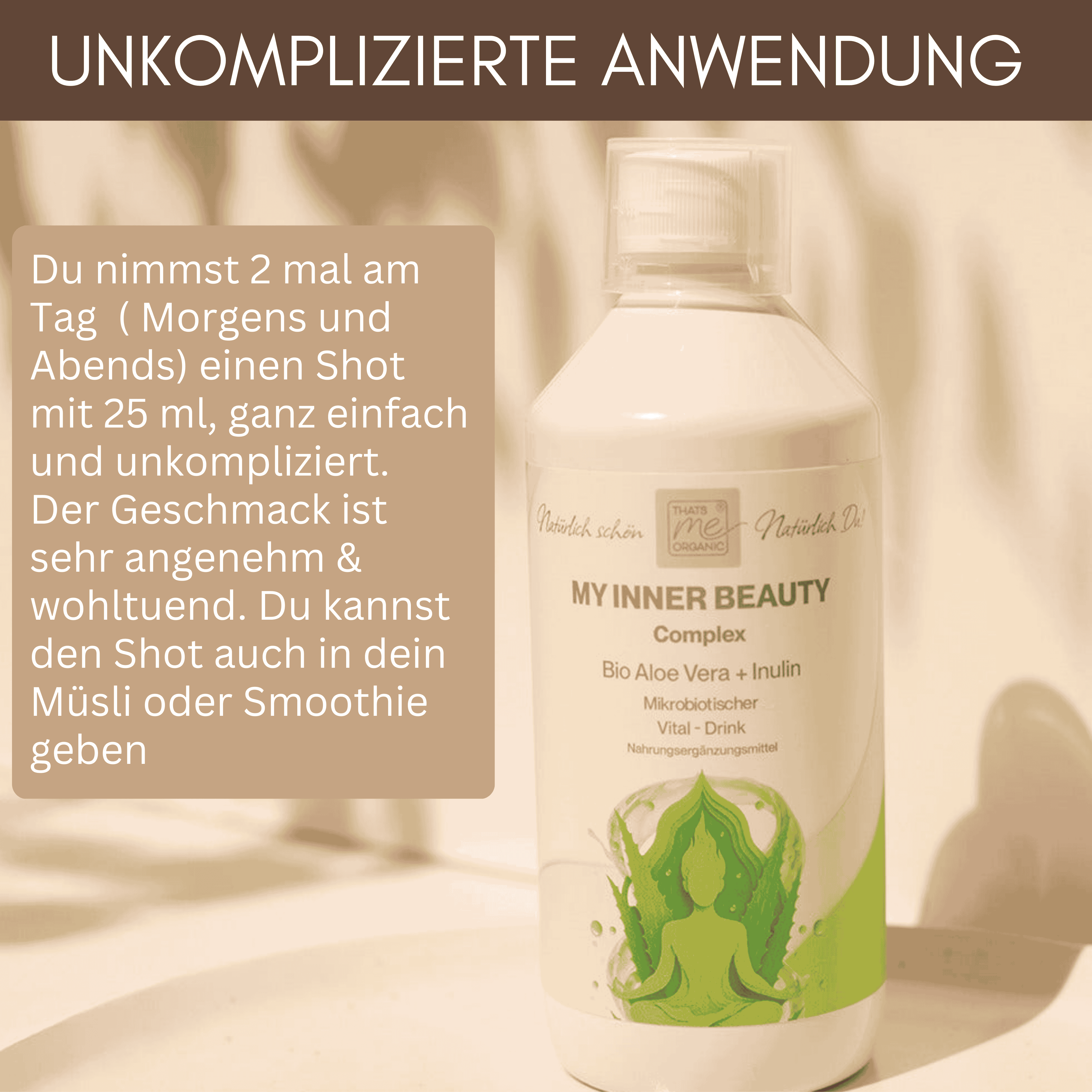 NEU: Bio-Aloe Saft "My Inner Beauty" präbiotischer Vital-Drink 500ml