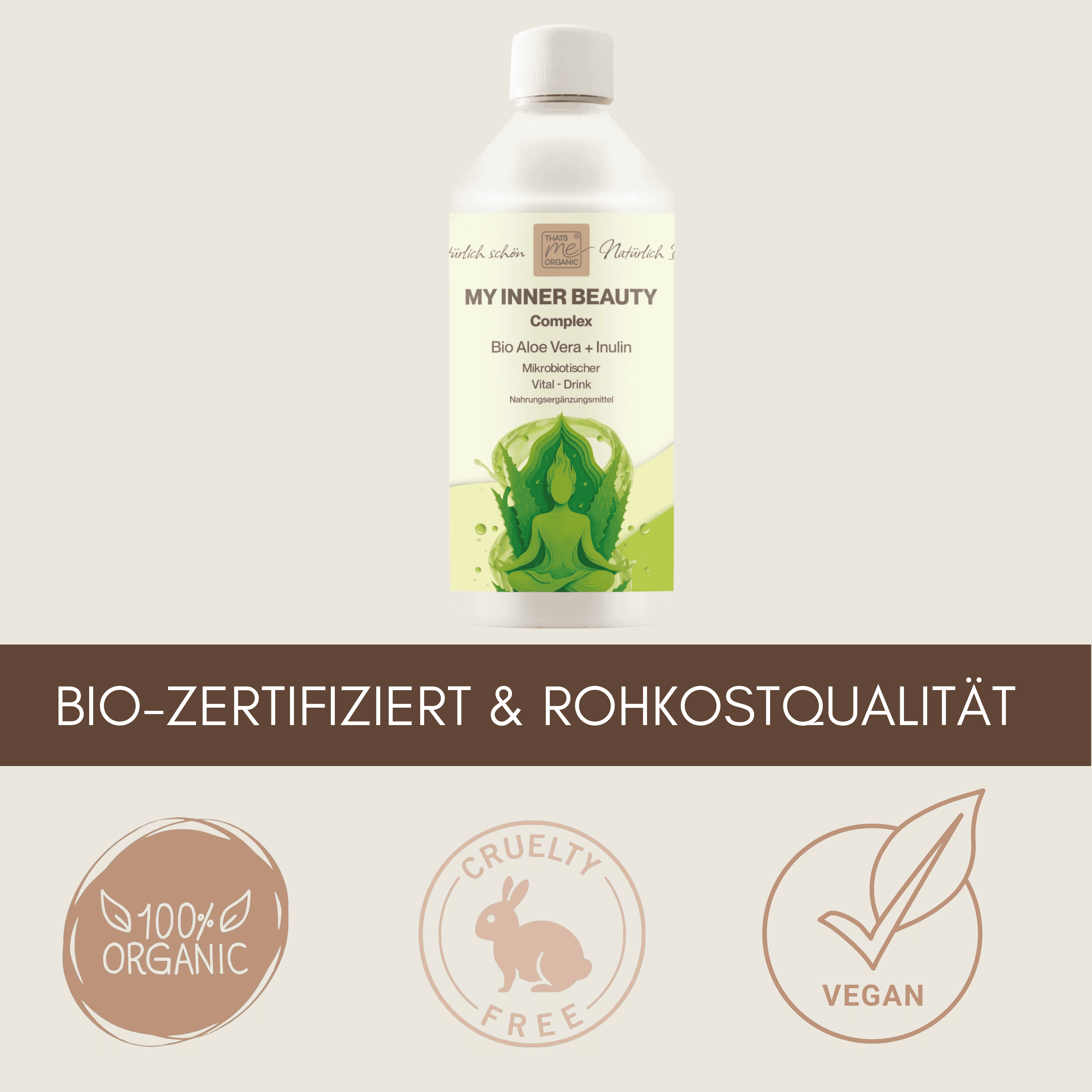 NEU: Bio-Aloe Saft "My Inner Beauty" präbiotischer Vital-Drink 500ml