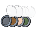 Farbübersicht der Naturkosmetik Lidschatten in Smokey Eyes, Metallic Copper, Champagne Beige und Green Paradise