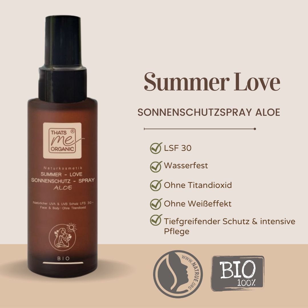 SONDER-ABVERKAUF: BIO-Body Sonnenschutz-Spray SUMMER-LOVE Aloe LSF 30 100ml Naturkosmetik