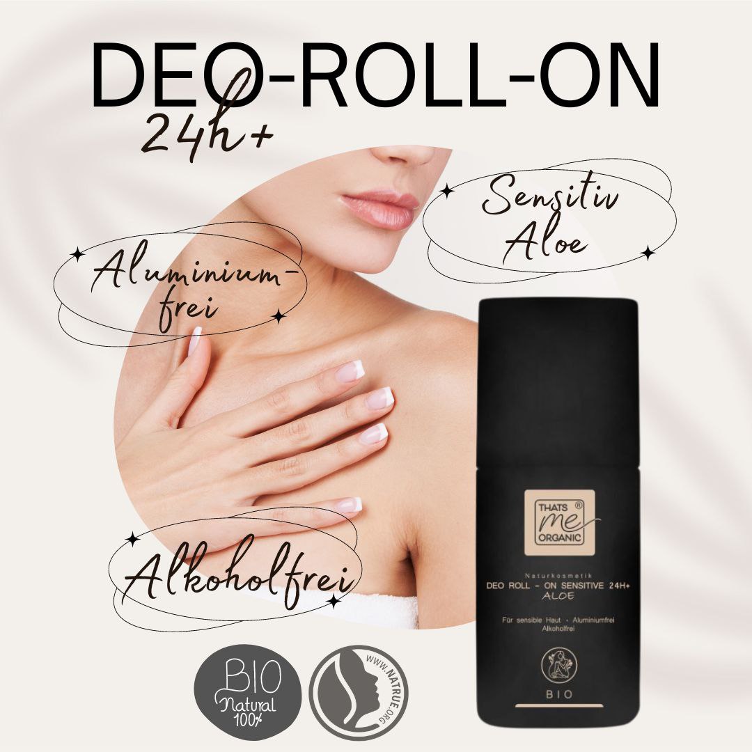 BIO-DEO-ROLL-ON sensitive 24h+ Aloe - aluminum &amp; alcohol-free - 50ml natural cosmetics 