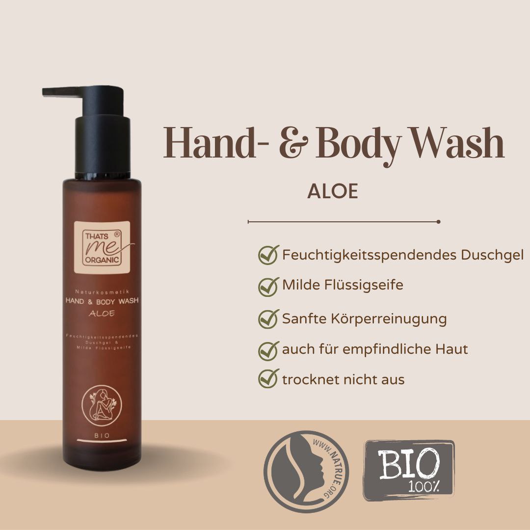 ORGANIC Hand &amp; Body Wash Aloe 200ml natural cosmetics
