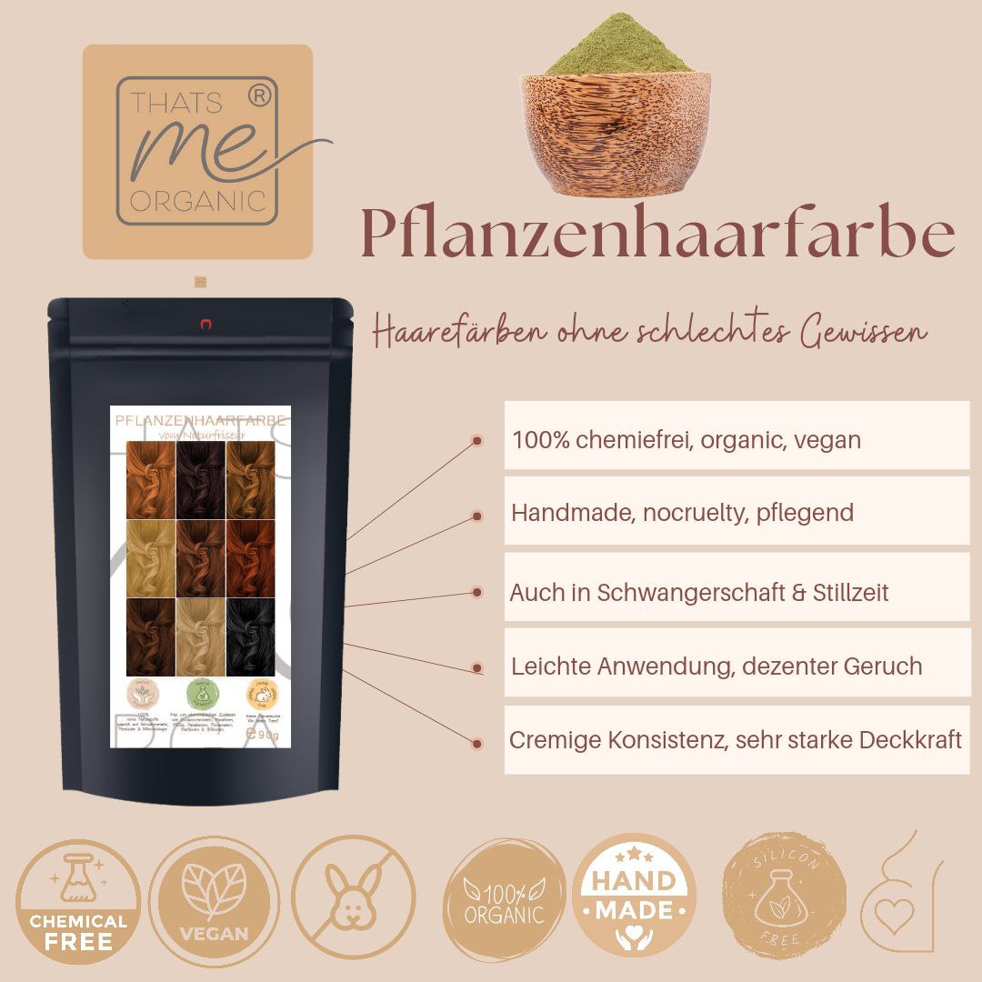 Profi-Pflanzenhaarfarbe warmes Honig-Blond "warm honey blond" 90g Nachfüllpack