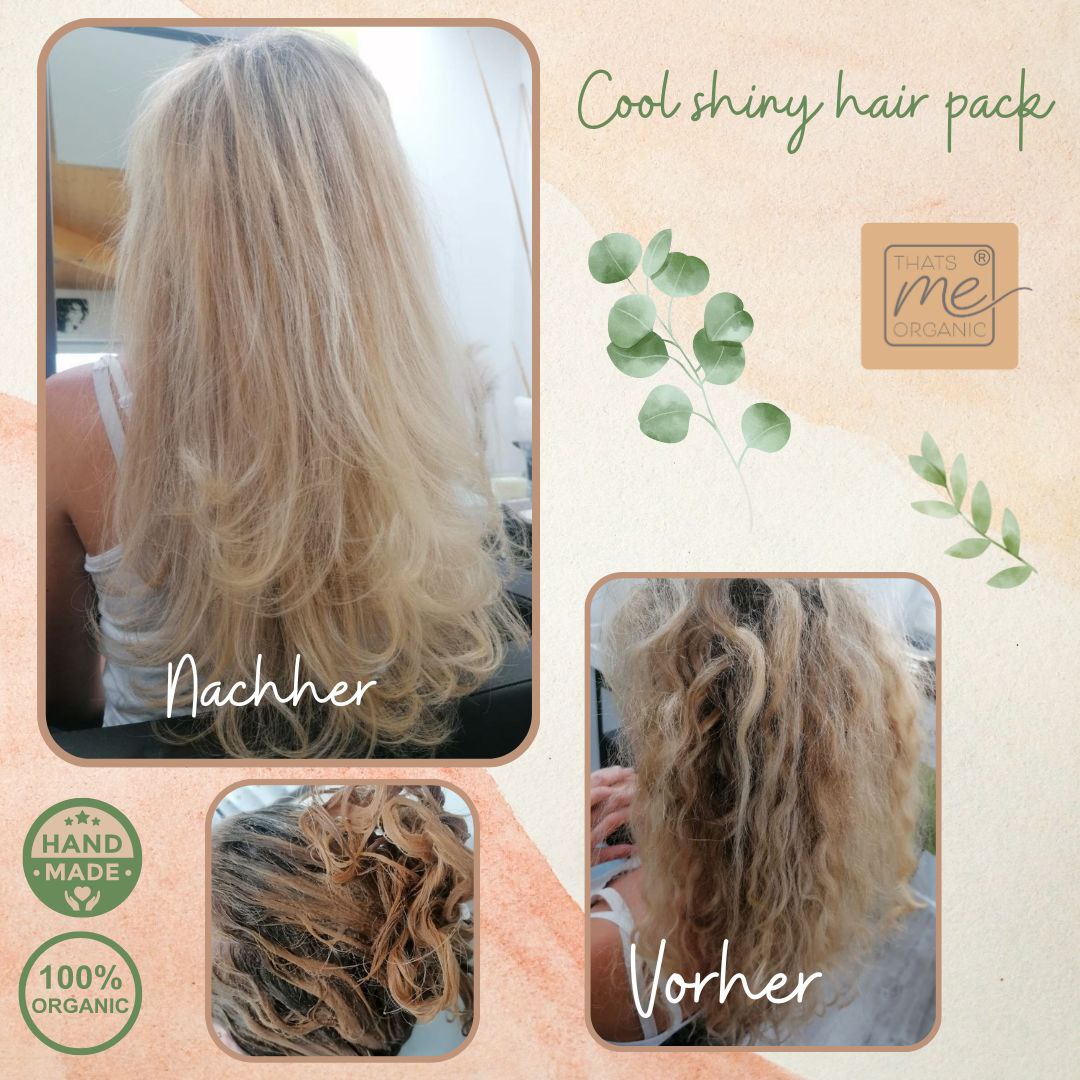 Profi-Pflanzenhaarfarbe SET kühle farblose Volumen-Glanz-Haarpackung "cool shiny hair pack"