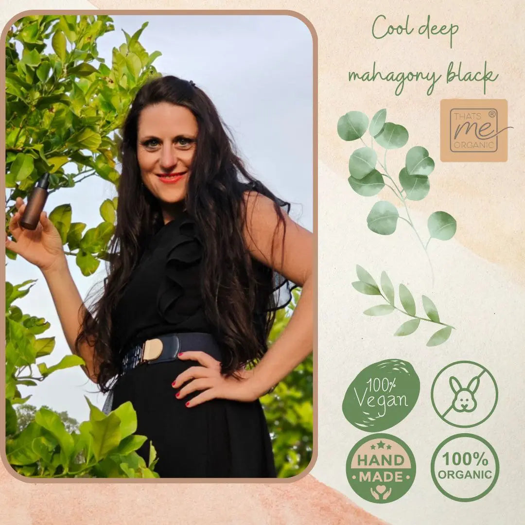 Limited Edition 300g Profi-Pflanzenhaarfarbe kühles dunkles Mahagony-Schwarz "cool deep mahagony black"