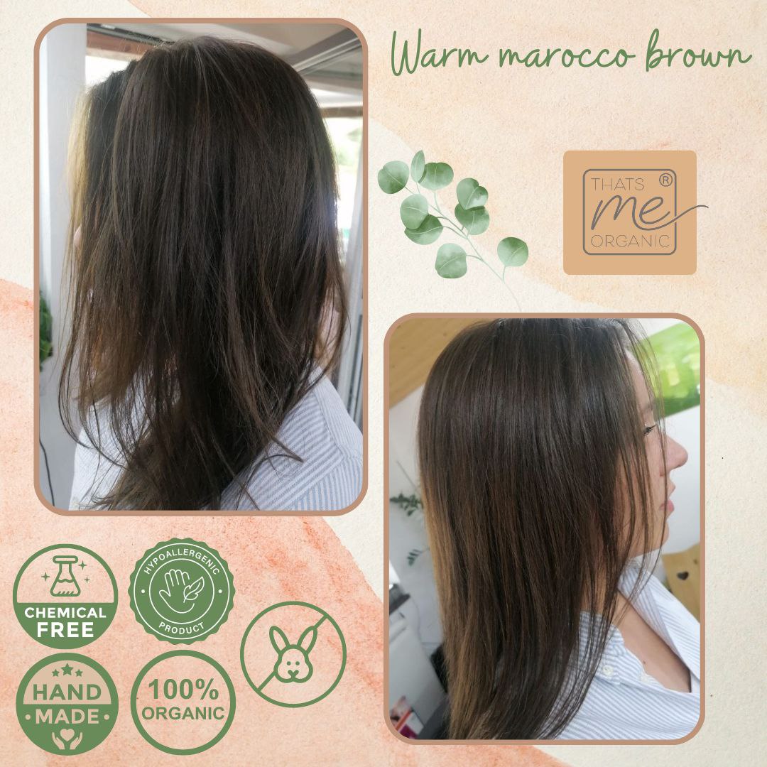 Profi-Pflanzenhaarfarbe warmes Marokko-Braun "warm marocco brown" 90g Nachfüllpack