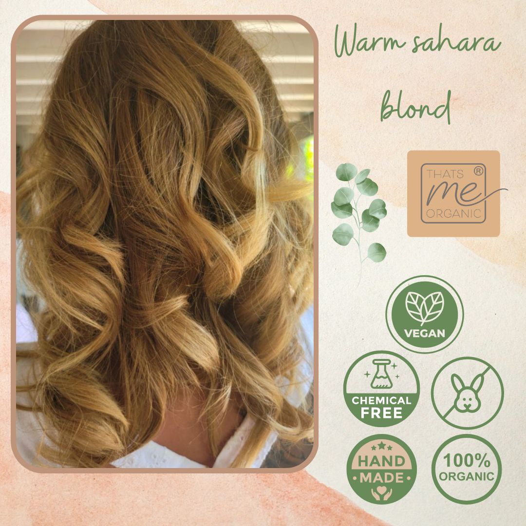 Colorazione professionale per capelli vegetali biondo caldo Sahara "biondo caldo Sahara" confezione di ricarica da 90 g 